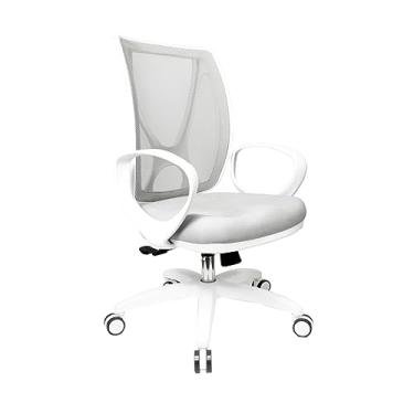 Imagem de Cadeira de escritório Alma base Branca Braço Fixo - Rossi Cadeiras