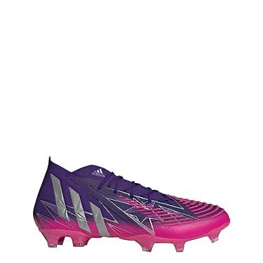 Imagem de adidas Chuteiras Predator Edge.1 para chão firme, masculino, roxo, tamanho 38, Team College Roxo/Prata Metálico /, 38
