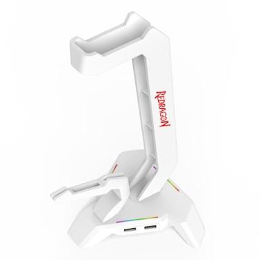 Imagem de Suporte para headset com mouse Bungee e Hub Redragon Scepter Elite Branco