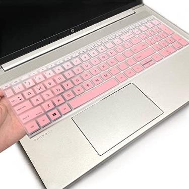 Imagem de Capa de teclado para HP ProBook 450 G8 G9 G10/455 G8 G9 G10/650 G8/HP Zbook Power G8 G9, HP ProBook 39.6 cm (Não serve para HP ProBook 450/455/650 G6 G7) - Ombre. Rosa