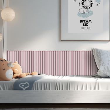 Imagem de KIT 5 Placas Cabeceira Estofada Ripada Cama Box Solteiro - Módulo 20 Cm x 40 Cm