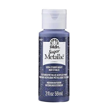 Imagem de FolkArt, Tinta metálica texturizada Starry Night de 60 ml para projetos de artes e artesanato em ambientes internos e externos, 50914