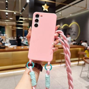 Imagem de Capa de cordão transversal para Samsung Galaxy A15 A35 A55 A25 A05 A05S A14 A54 A34 A24 A13 A23 A53 A73 A33 A12 A52 A32 A72, rosa, para Samsung A73 5G