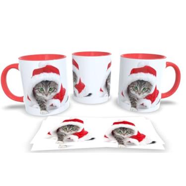 Imagem de Canecas de Porcelana Vermelha Personalizadas Natal Animal (Mod.4)