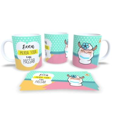 Imagem de Canecas de Porcelana Branca Personalizadas Ihama Irritada (essa merda toda)