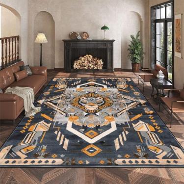 Imagem de Tapetes com estampa animal Sala de estar Decoração de estilo nacional Casa Sofá Mesa Tapete de área para quarto Tapete de chão, DW009, Flanela, 4,60x90cm capacho de porta