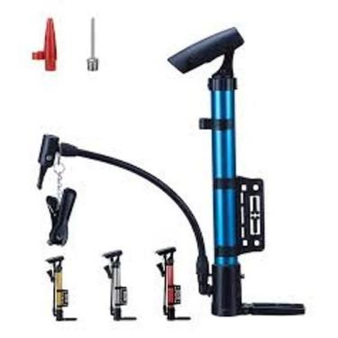 Imagem de Bomba De Ar Encher Pneu Bike Bicicleta Bola Balão Forte - It Blue