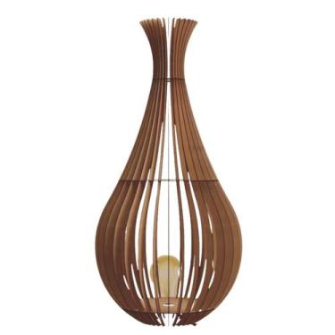 Imagem de Luminária de Chão GOTAS DE ORVALHO MDF Luminária - CORALISA, Marrom, 7