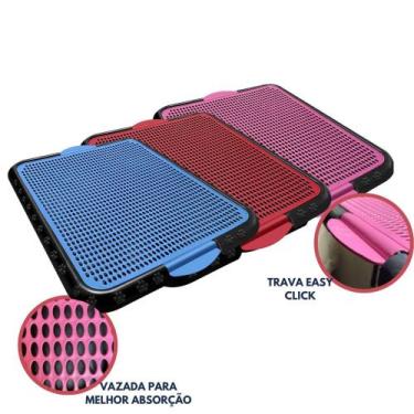 Imagem de Sanitário pet higiênico para cães e gatos - Dino dog, Vermelho