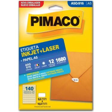 Imagem de Etiqueta A5 A5Q-916 12 Folhas 9,0 X 16,0 MM - Caixa com 1680 Etiquetas