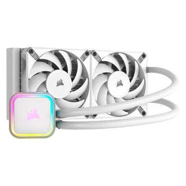 Imagem de Water cooler cpu corsair h100i elite rgb cw-9060078-ww, branco