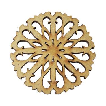 Imagem de Pacote 30 Aplique Mandala Modelo 27 5cm Mdf Madeira Cru - ATACADÃO DO 
