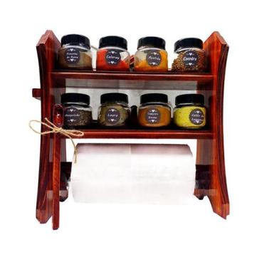 Imagem de Porta Temperos com os Potes Inclusos e Porta Papel Toalha - Boss Arte 