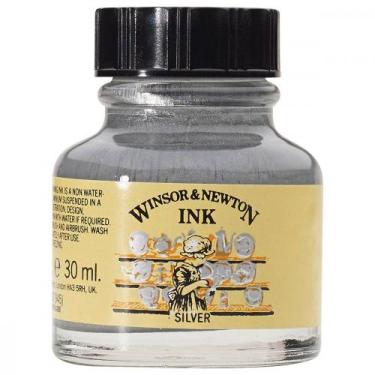 Imagem de Tinta Para Desenho Winsor & Newton 30ml Silver