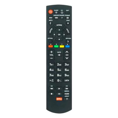 Imagem de AULCMEET N2QAYB000828 Sub N2QAYB000839 Novo controle remoto substituído funciona para Panasonic LCD TV HDTV TC-50AS530U TC-50ASU534 TC-50AS630U TC-P50S30 TH-42PX80U TC-L50E60 TC-L50E60 TC-P42X3