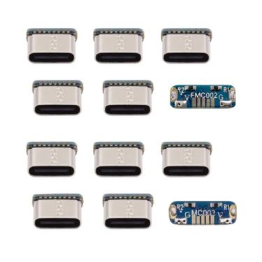 Imagem de xiwai Adaptador de placa USB fêmea tipo C, 10 pçs/lote, faça você mesmo, substitua o conector de soquete tipo SMT para micro-USB 5 pinos fêmea DC 5 V