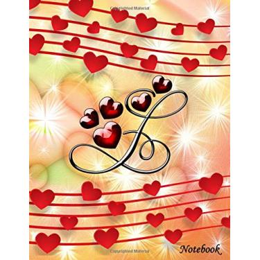 Imagem de L Notebook: Love in Air - Monogram L, Personalize Letter L, Initial Letter L - Ruled Notebook - (8.5 x 11 inches) Large - 110 Pages