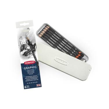 Imagem de Derwent Lápis gráficos, inclui estanho e apontador, conjunto de 6 (0700835) (1951727)