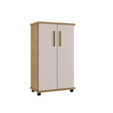 Imagem de Armário Multiuso 2 Portas 4 Prateleiras Berlim Arte Móveis, Cinamomo/O