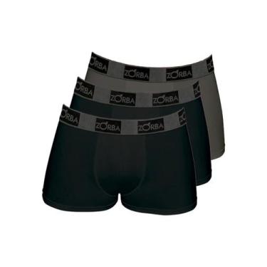 Imagem de Kit com 3 Cuecas Boxer Zorba 717 Colorido, Cinza, M