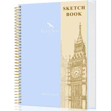 Imagem de Caderno de Esboços Capa Dura com Espiral - 21x28cm - 120 Folhas