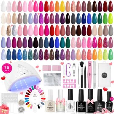 Imagem de Kit de Esmalte em Gel Beetles - 45 Cores, 75 Unidades com Luz UV