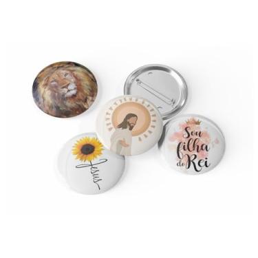 Imagem de kit com 4 Botons Broche Alfinete - Coleção Motivacional - Button, Pin