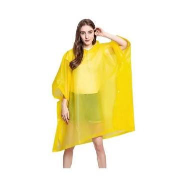 Imagem de Poncho De Chuva Transparente À Prova De Vento EVA Feminino Bicicleta M
