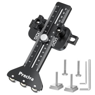 Imagem de Preciva Gabarito de serra de mesa Thin Rip - 3 polias gabarito fino para fazer cortes repetitivos de tiras estreitas, guia de serra de mesa serve para slot T de 1/10.2 cm x 3/20.3 cm e slot T de 3