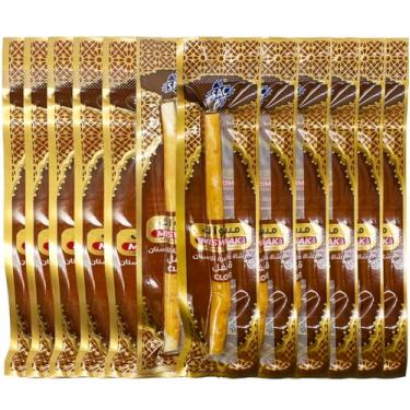 Imagem de FREEGRIN Pacote com 12 escovas de dentes naturais Miswak – Escova de dentes tradicional selada a vácuo – para dentes saudáveis, gengivas e hálito fresco (Sabor de cravo-2)