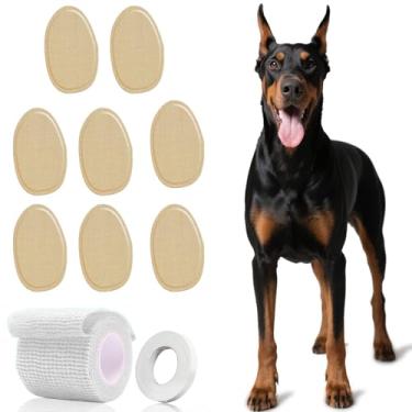 Imagem de ZZBUY 4 conjuntos de kit de suporte de orelha de cachorro Doberman para orelhas de cães médios e grandes com 8 adesivos, fita adesiva e bandagem para doberman, pastor alemão, dogue alemão
