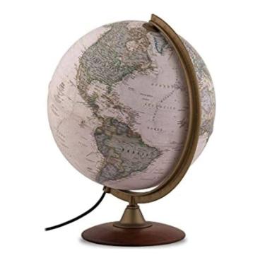 Imagem de Globo Terrestre National Geographic com Luz Gold Executive