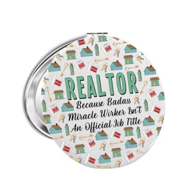 Imagem de FAADBUK Espelho de maquiagem para corretor de imóveis para agente imobiliário, presente de fechamento de imóveis, presente de agradecimento (espelho de corretor de imóveis)