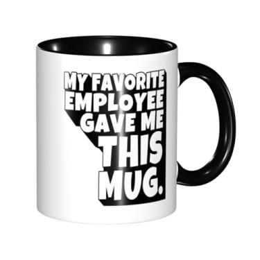 Imagem de FEIMOT Caneca Bosses 325 ml, presentes de aniversário engraçados para chefes homens e mulheres, My Favorite Employee Gave Me This Mug Goodbye Gifts for Worlds Best Boss Manager canecas de café de
