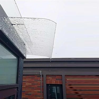 Imagem de Abrigo De Chuva Para Porta Da Frente Da Janela 14 Polegadas De Profundidade Toldo Da Janela Dossel Da Porta De Policarbonato Contra A Cobertura Da Chuva Coberturas De Telhado Transparente, Clear