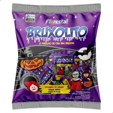 Imagem de Pirulito Bruxolito Tatuagem de Língua sabor Tutti Frutti Pacote 500g 5