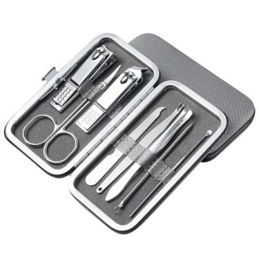Imagem de Conjunto profissional de manicure - Kit de pedicure em aço inoxidável com alicate e cortador para paroníquia | Ferramentas para cuidados com as unhas em casa e salão, C