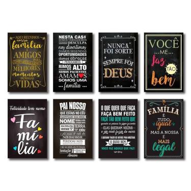 Imagem de Kit Placas Decorativas Frases Motivacionais Mdf- 8 Placas