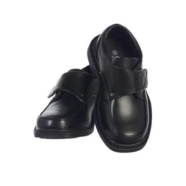 Imagem de Pink Princess Sapatos sociais brancos para meninos - Mocassins sem cadarço First Communion - Blancos Zapatos para Primera Comunión Niños, Preto, 10 Toddler