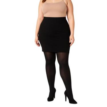 Imagem de Meia calça plus size fio 80 trifil, EE, Preto