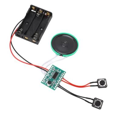 Imagem de Dioche Módulo de Voz Gravado DIY para Cartões de Felicitações - 30s de Chip de Som para Natal/presentes - Gatilho de Botão Fácil Inclui Placa de PCB Ambientalmente Amigável 3 AAA Alimentada por