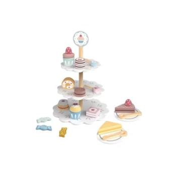 Imagem de Tooky Toy Brinquedo Educativo Madeira Torre de Sobremesas 22 Peças