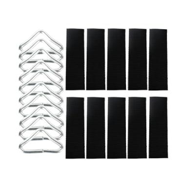 Imagem de Shan Trampoline Primavera, acessórios de trampolim, fivela triangular Trampolim, pacote com 10 unidades/pacote com 20, 10-pack