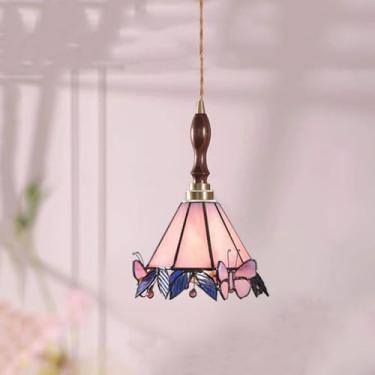 Imagem de E27 Lustre De Teto Iluminação Da Sala De Jantar Luminária De Vidro Vintage Decoração De Borboleta Lâmpadas Suspensas Lâmpada Pendente Moderna De Altura Ajustável Para Cozinha, B