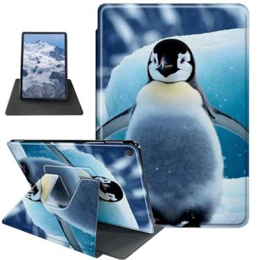 Imagem de Capa padrão Penguin para iPad 10.2 iPad 9ª geração 2021/iPad 8ª geração 2020/iPad 7ª geração 2019, suporte giratório de 360 graus com hibernar/despertar automático