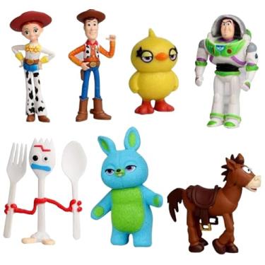 Imagem de BLUE BARE Figurines Story Toy Action Figures Cake Toppers, Birthday Party Decoration Set Mystery Box Room and Office Decor Collection (7-Pack)