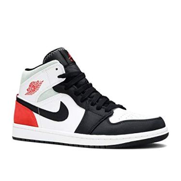 Imagem de Nike Air Jordan 1 Mid 'Black Toe Union' Grade School Sneakers BQ6931-100 (Numeric_6)