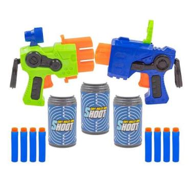 Imagem de Lança-Dardos 2 Lançadores Brinquedo Infantil tiro ao alvo - Cim-toys