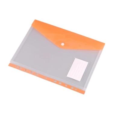 Imagem de Pasta de arquivo multiuso transparente para armazenamento de documentos, saco fosco, pasta de papel para escritório, casa, pasta de arquivo (laranja)