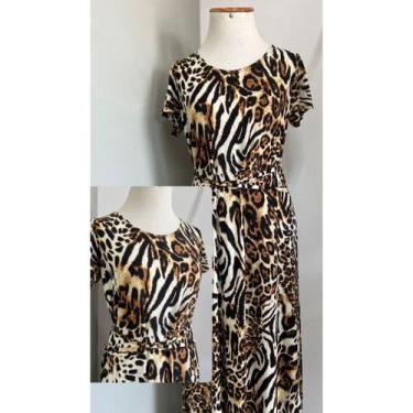 Imagem de Vestido Longo Moda Jovem Casual Moda Evangélica Com Mangas Curtas Malh